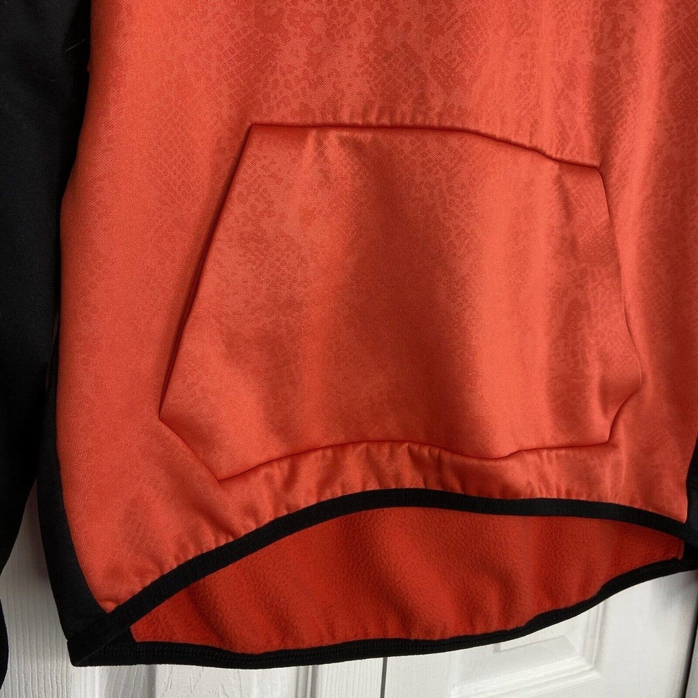 Nike Therma-Fit Hooded Pullover Sweatshirt Size Medium Red Orange Snakeskin - Picture 3 of 14